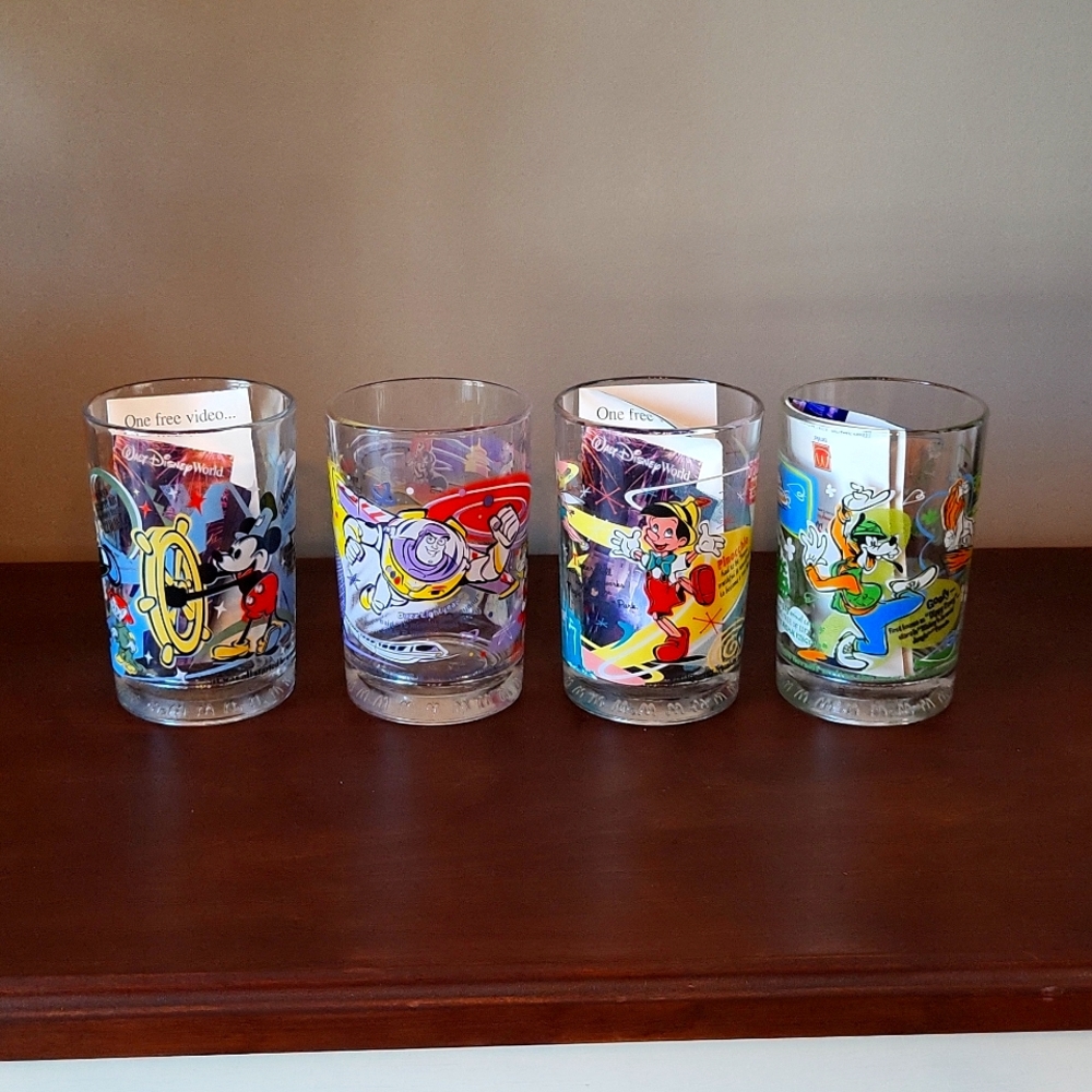 Set of 4 Disney 100 years of Magic glasses